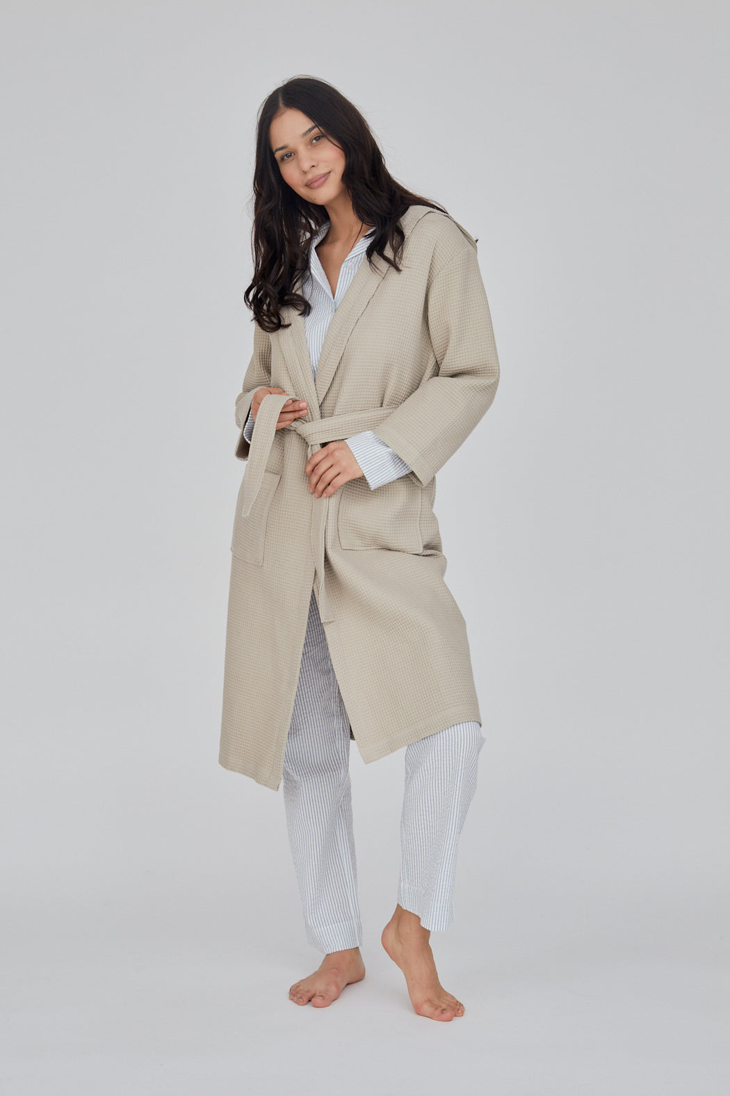 Basic Apparel Nora Long Robe GOTS Robes 506 Feather Gray